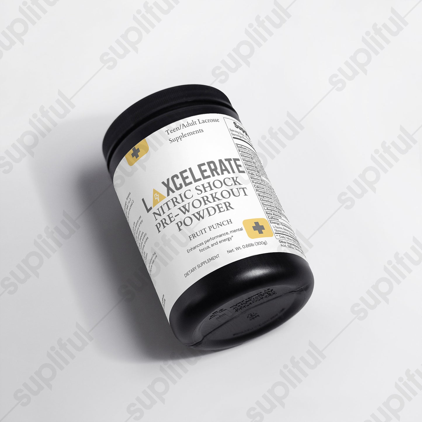 Laxcelerate Nitric Shock Pre-Workout Powder (Fruit Punch)