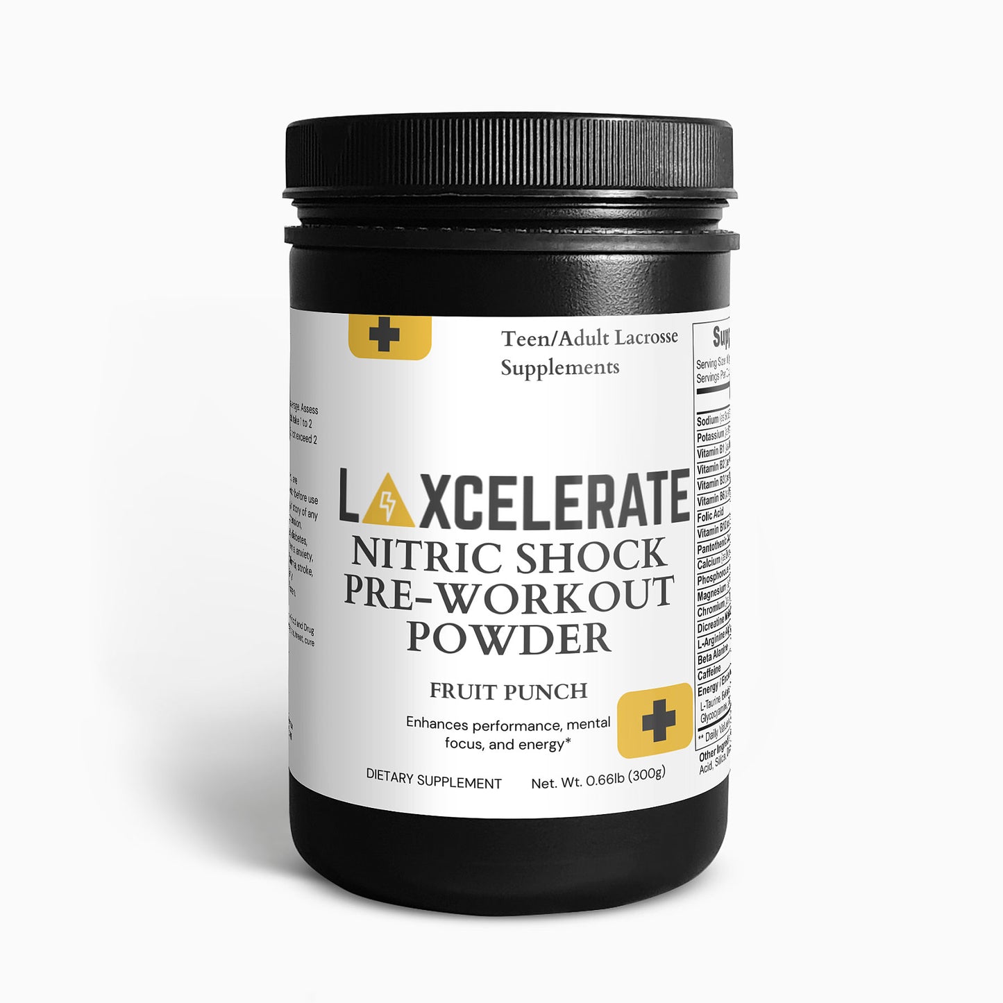 Laxcelerate Nitric Shock Pre-Workout Powder (Fruit Punch)